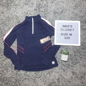 NWT Fila 1/4 Zip Up Jacket